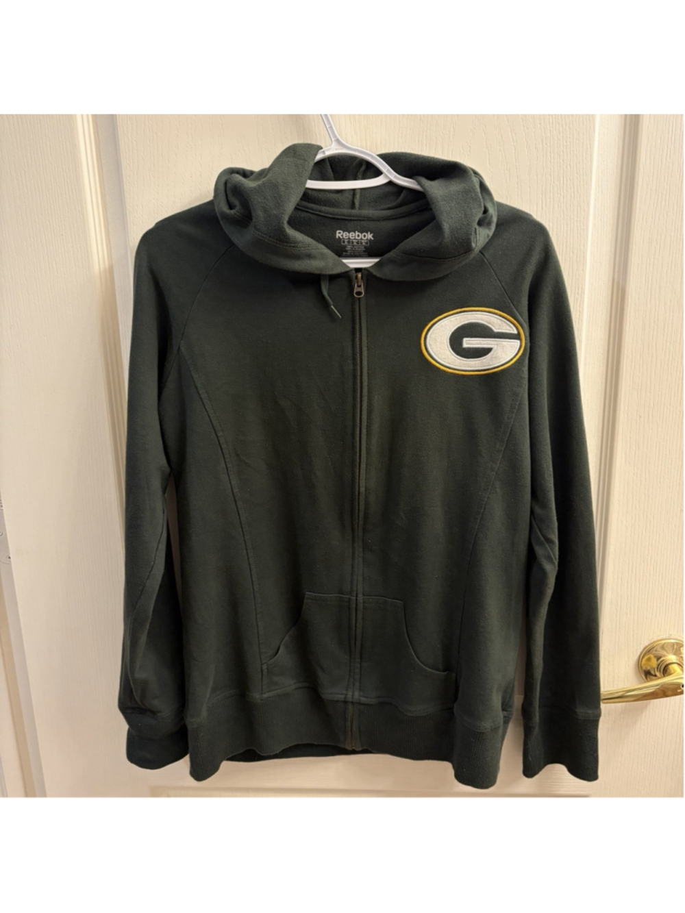 Green Bay Packers NFL Zip-Up Hoodie Size Xl Green Reebok